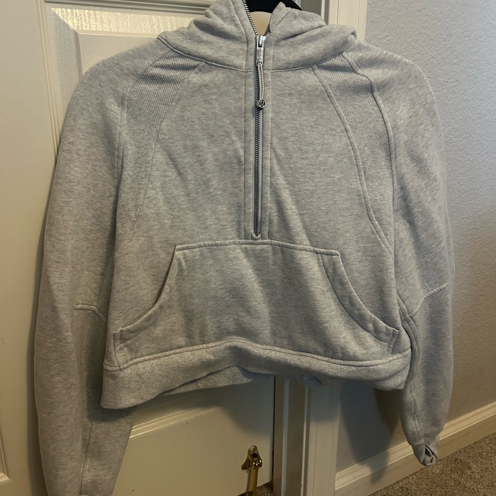 Lululemon Scuba Oversized Half Zip Light Grey